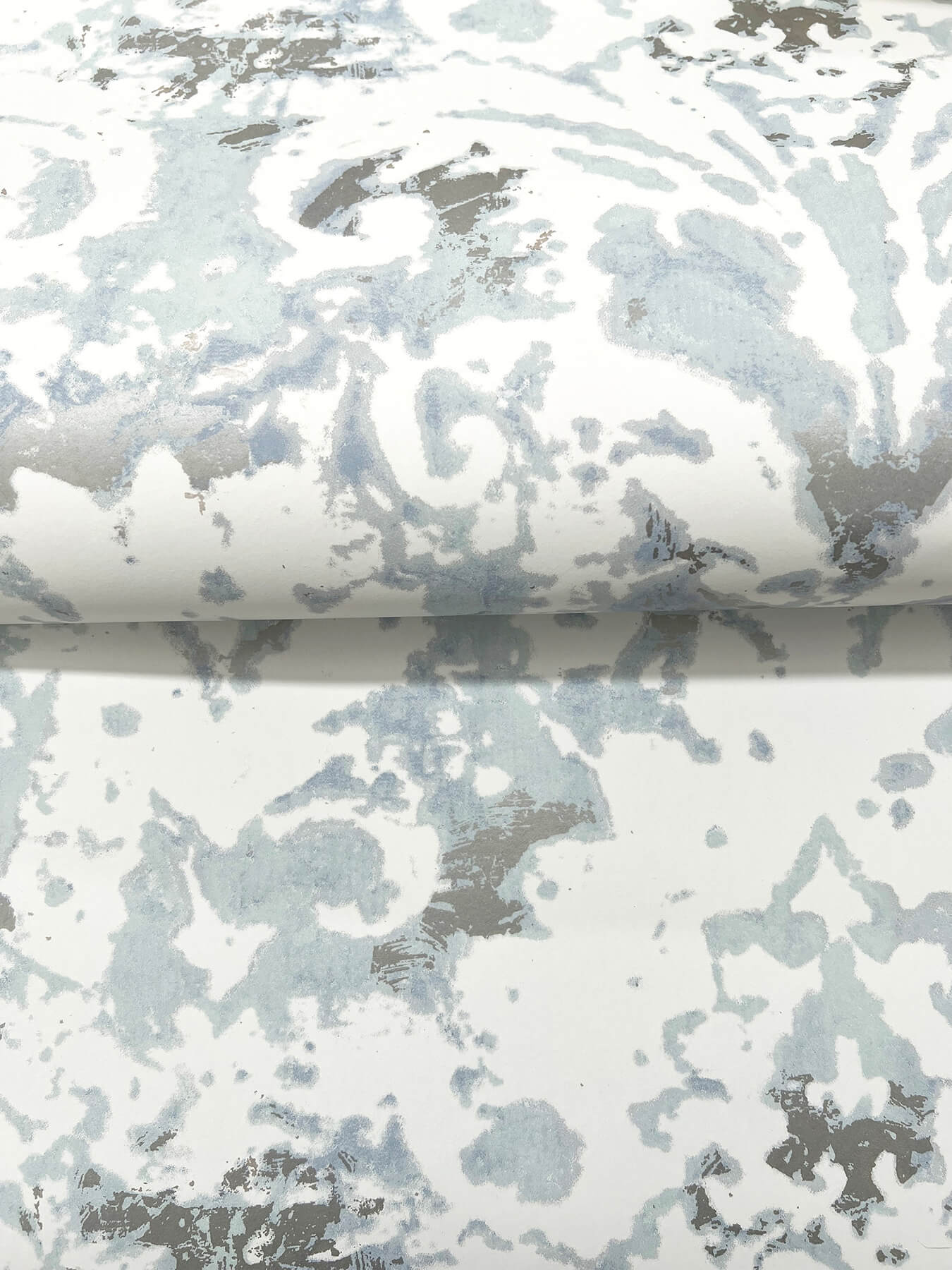 Candice Olson Decadence Velvet Crush Damask Wallpaper - Blue & Pearl