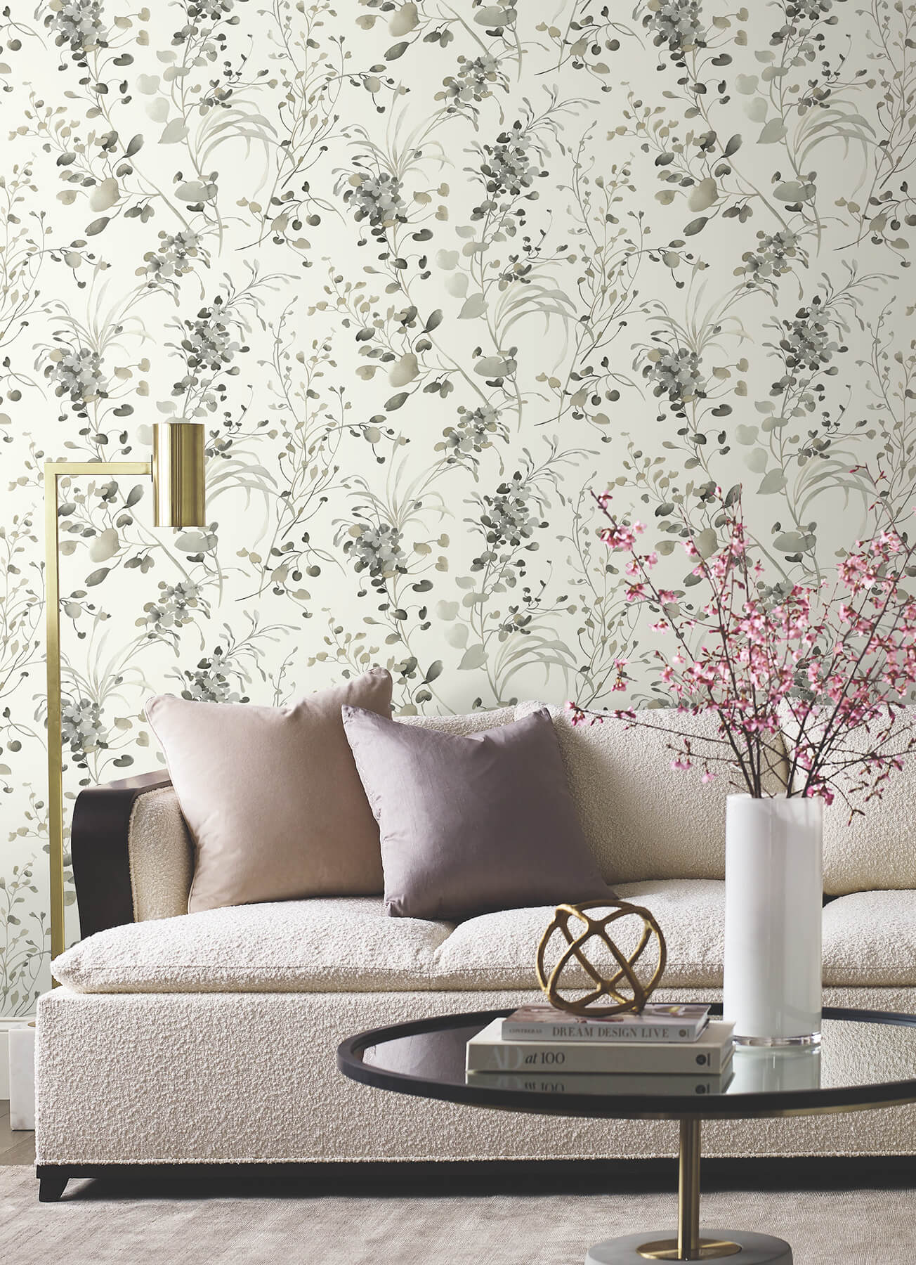 Candice Olson Decadence Spring Whispers Wallpaper - Charcoal