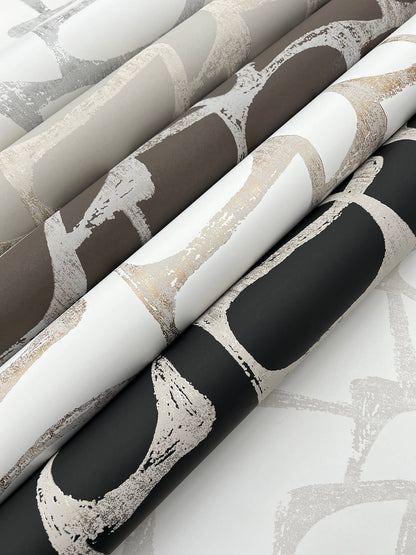 Candice Olson Decadence Craftsman Geometric Wallpaper - Mocha