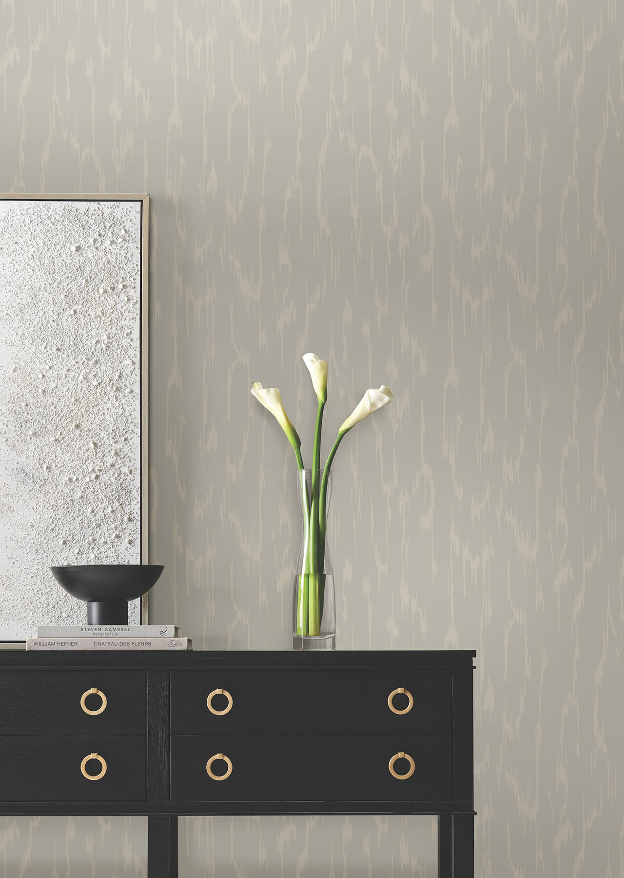 Candice Olson Decadence Flowing Wallpaper - Dark Taupe