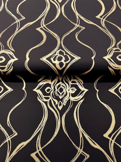 Candice Olson Decadence Pirouette Wallpaper - Black & Gold