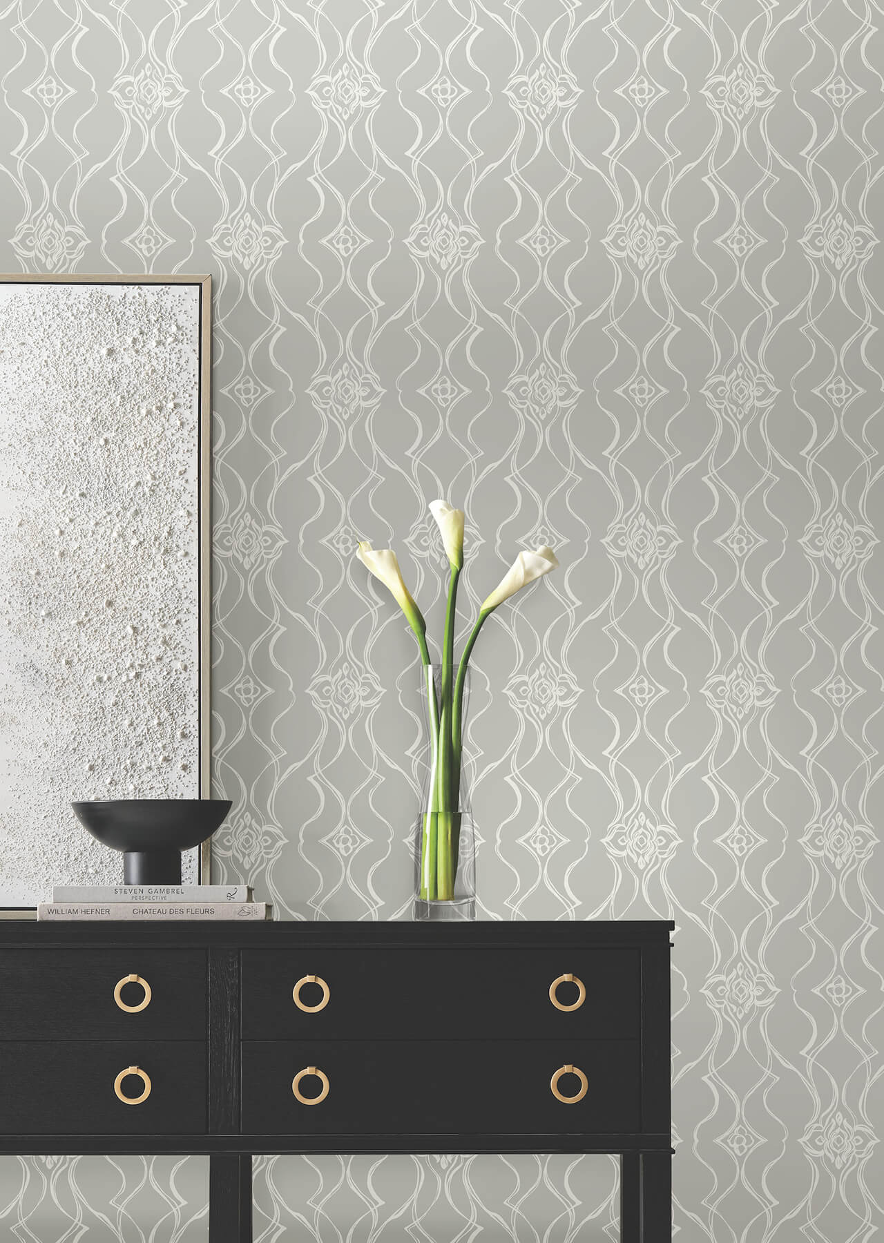 Candice Olson Decadence Pirouette Wallpaper - Grey