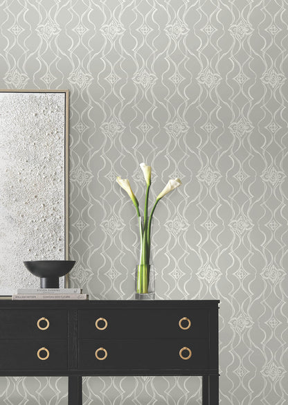 Candice Olson Decadence Pirouette Wallpaper - Grey