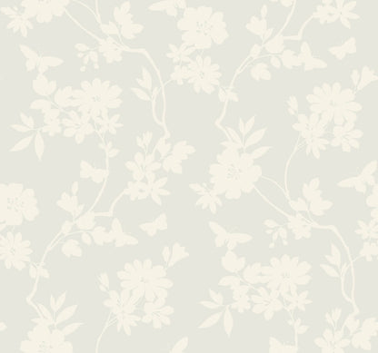 Candice Olson After 8 Flutter Vine Wallpaper - White