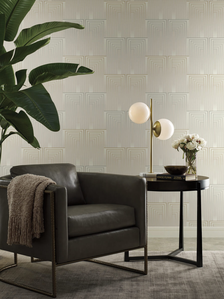 Candice Olson After 8 Vanishing Wallpaper - Silver & Gold