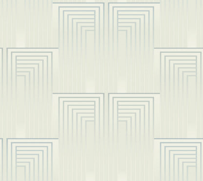 Candice Olson After 8 Vanishing Wallpaper - Dusty Blue & Silver