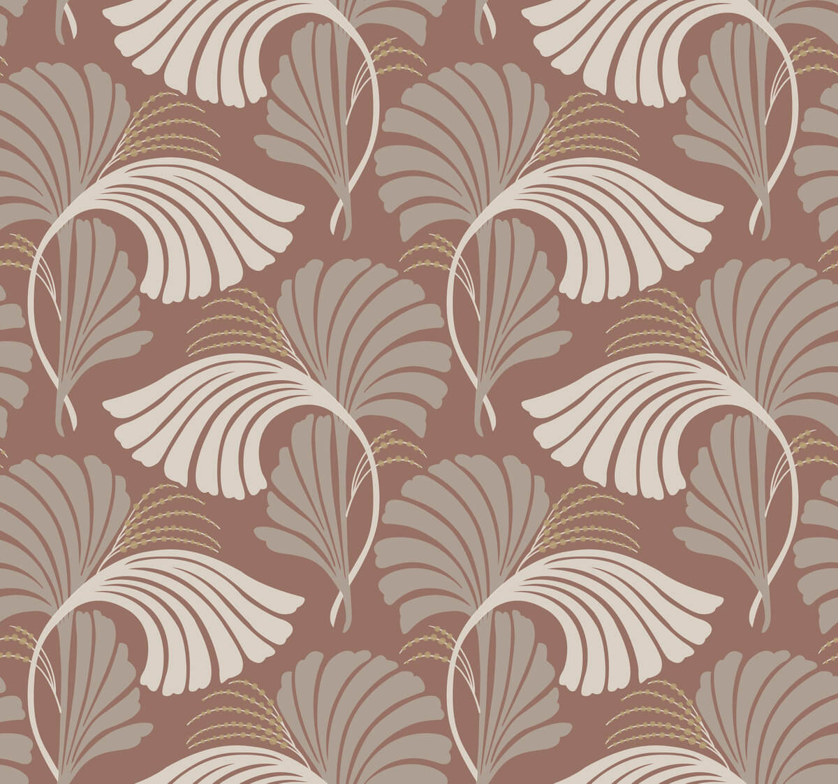 Candice Olson After 8 Dancing Leaves Wallpaper - Tan