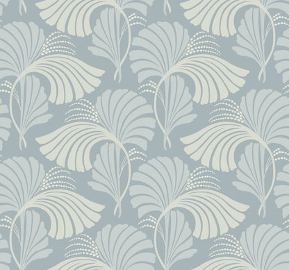 Candice Olson After 8 Dancing Leaves Wallpaper - Light Blue