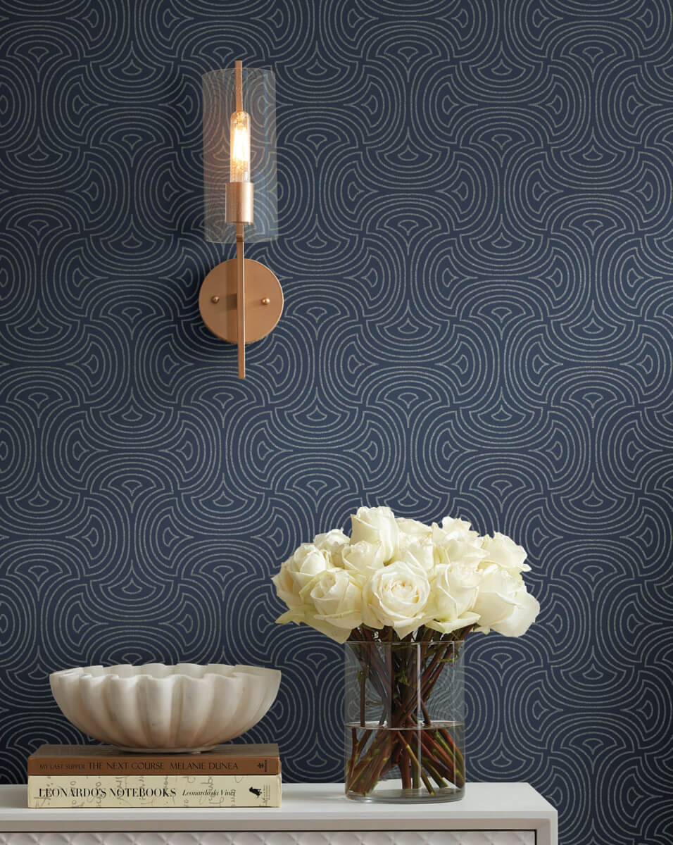 Candice Olson After 8 Hourglass Wallpaper - Navy