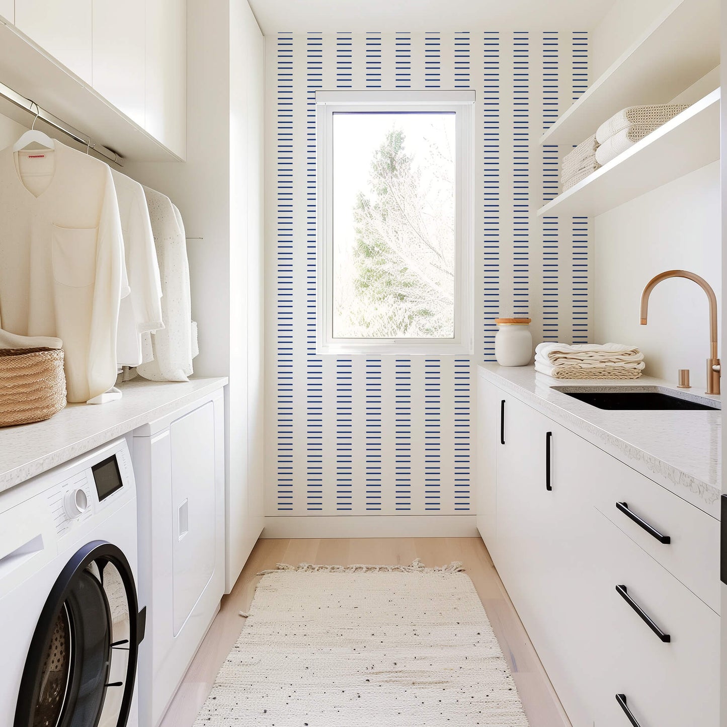 Mitchell Black Mrs Paranjape Dashing Wallpaper - Yves Blue