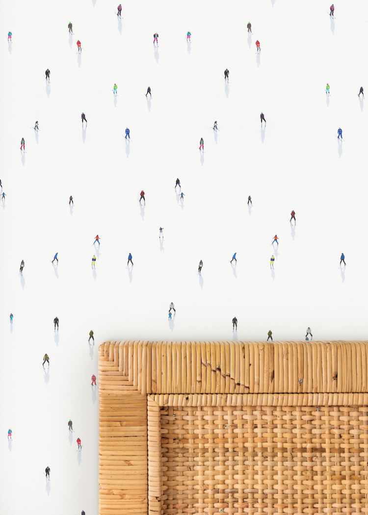 Mitchell Black Gray Malin Downhill Skiers Wallpaper