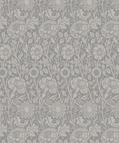 Seabrook Legacy Prints Tonal Floral Trail Wallpaper - Argos Grey