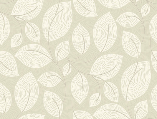 Candice Olson Casual Elegance Contoured Leaves Wallpaper - Sand