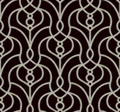 Candice Olson Casual Elegance Divine Trellis Wallpaper - Black