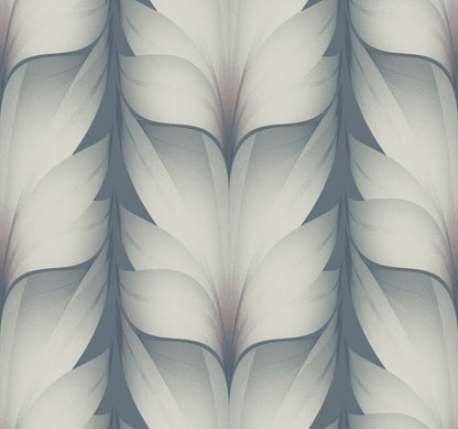 Candice Olson Casual Elegance Lotus Light Stripe Wallpaper - Steel