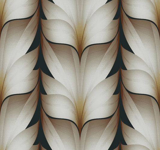 Candice Olson Casual Elegance Lotus Light Stripe Wallpaper - Black
