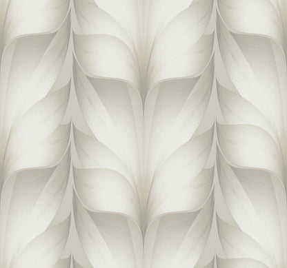 Candice Olson Casual Elegance Lotus Light Stripe Wallpaper - White