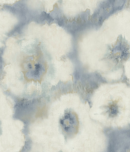 Candice Olson Casual Elegance Blended Floral Wallpaper - Blue