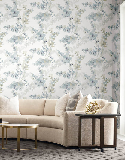 Candice Olson Casual Elegance Blossom Fling Wallpaper - Blue