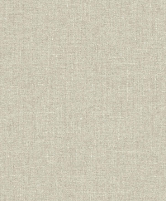 Seabrook White Heron Abington Faux Linen Wallpaper - Ocean Sand