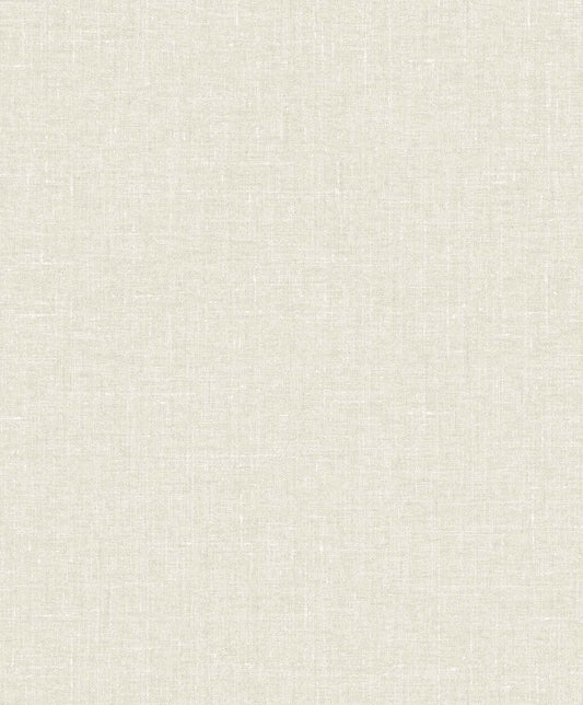 Seabrook White Heron Abington Faux Linen Wallpaper - Tan