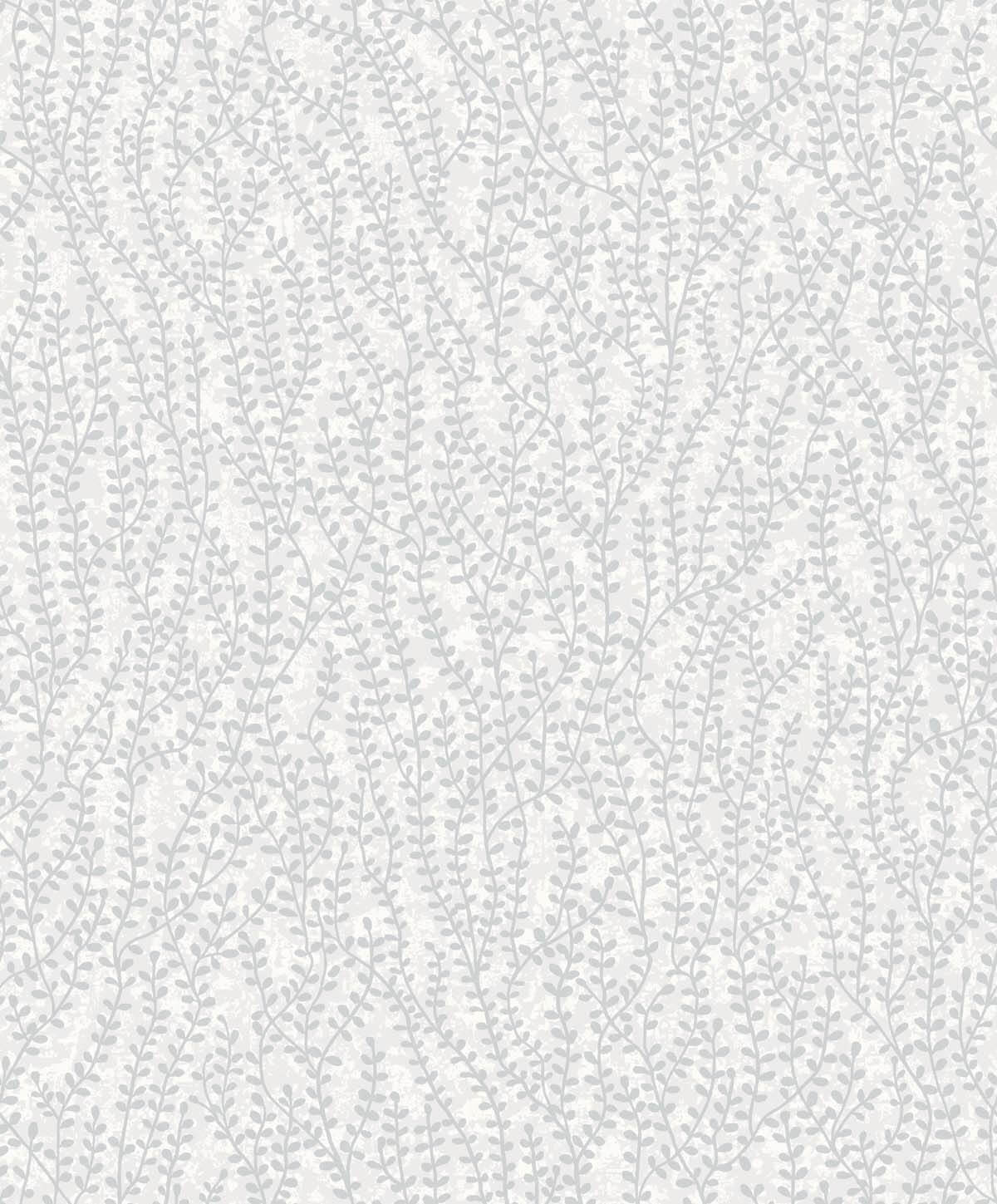 Seabrook White Heron Seaweed Branches Wallpaper - Diamond Glass Beads