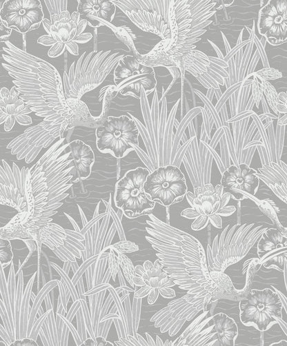 Seabrook Designs White Heron Wallpaper Collection - SAMPLE