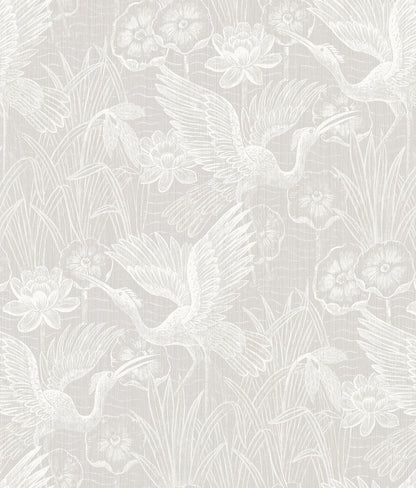 Seabrook Designs White Heron Wallpaper Collection - SAMPLE