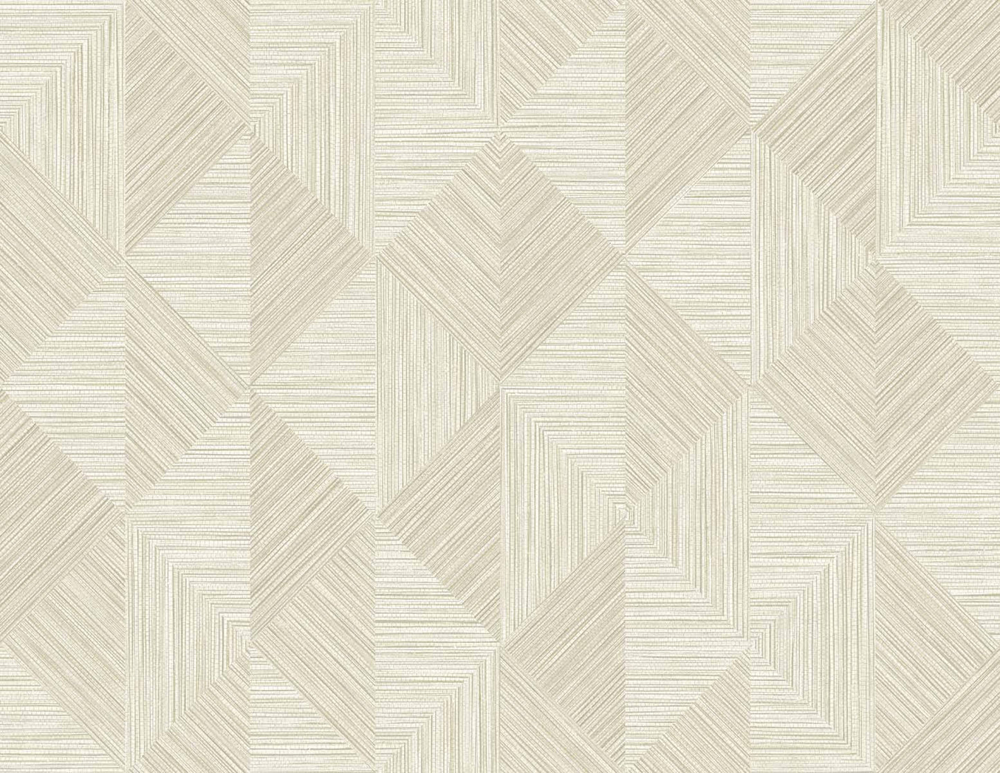 White Heron Diamond Inlay Wallpaper - Beige