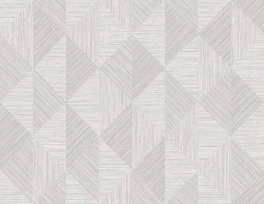Seabrook White Heron Diamond Inlay Wallpaper - Dove Wing