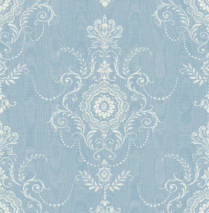 Seabrook French Country Colette Cameo Wallpaper - Bleu Bisque
