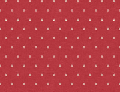 Seabrook French Country Petite Feuille Sprig Wallpaper - Antique Ruby