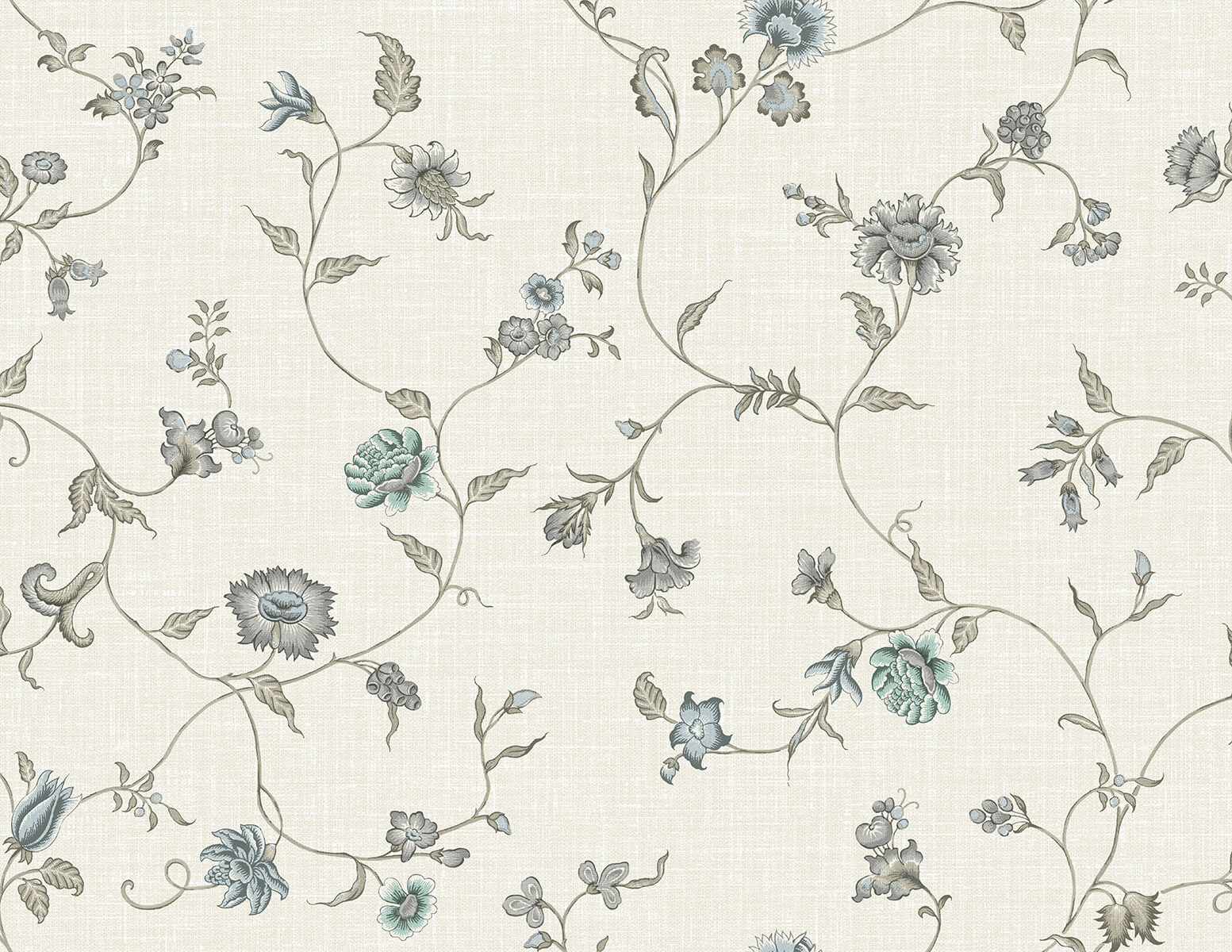 FC61008 Seabrook French Country Florale Trail Wallpaper - Bisque