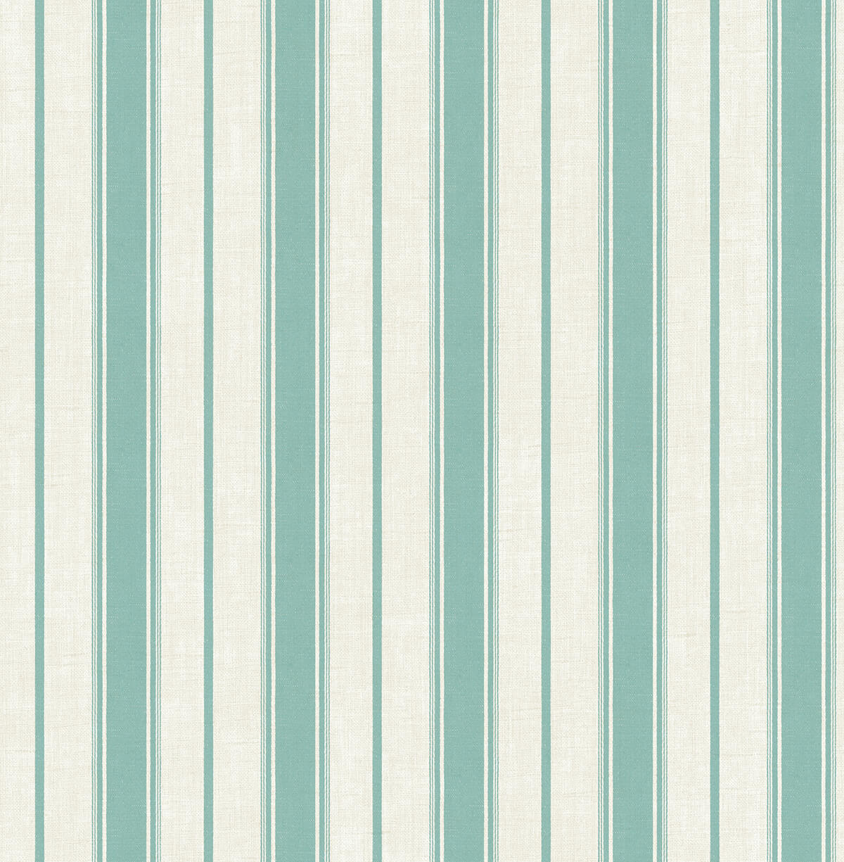 Seabrook French Country Eliott Linen Stripe Wallpaper - Minty Meadow