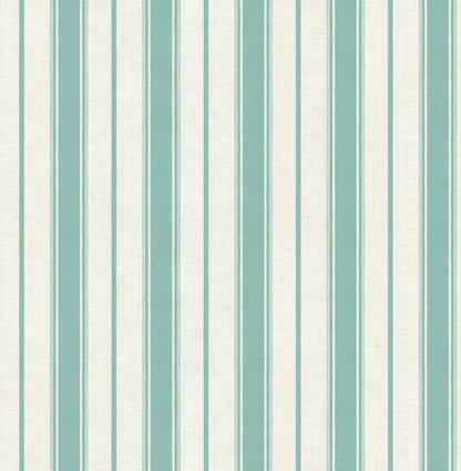 Seabrook French Country Eliott Linen Stripe Wallpaper - Minty Meadow