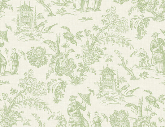 Seabrook French Country Colette Chinoiserie Wallpaper - Herb