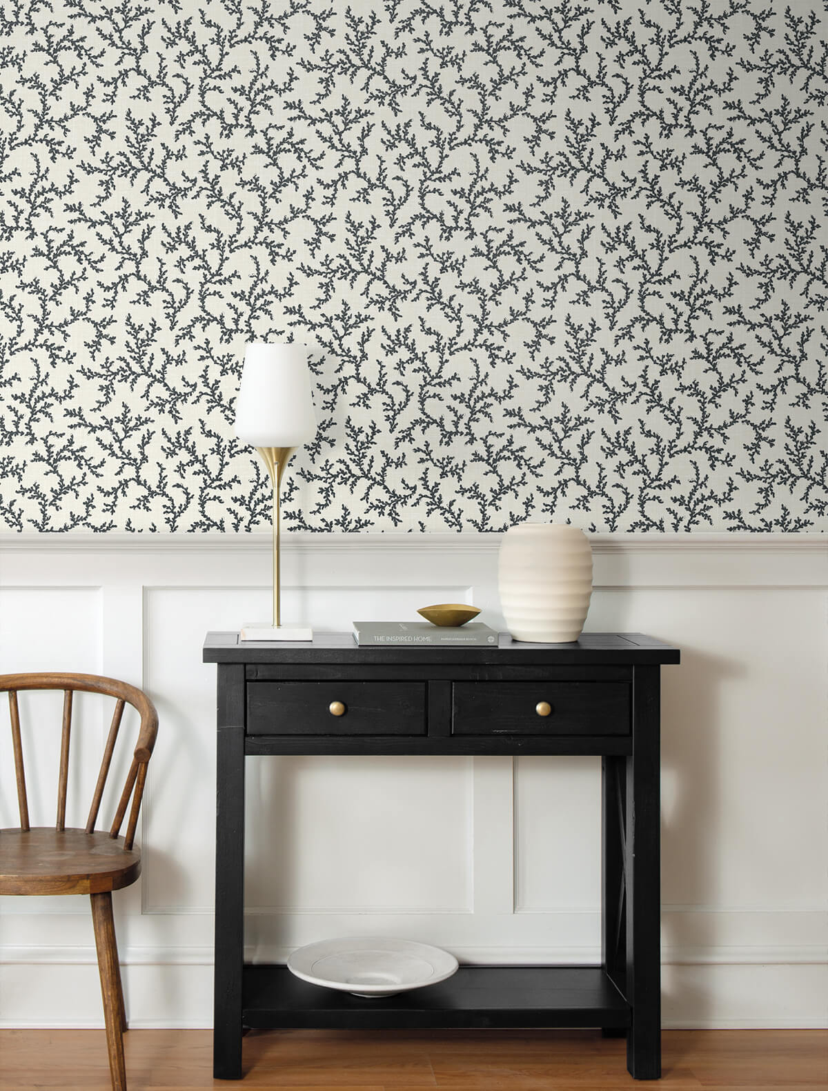 Seabrook French Country Corail Wallpaper - Poppy Seed