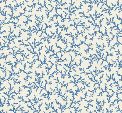 Seabrook French Country Corail Wallpaper - Denim Wash