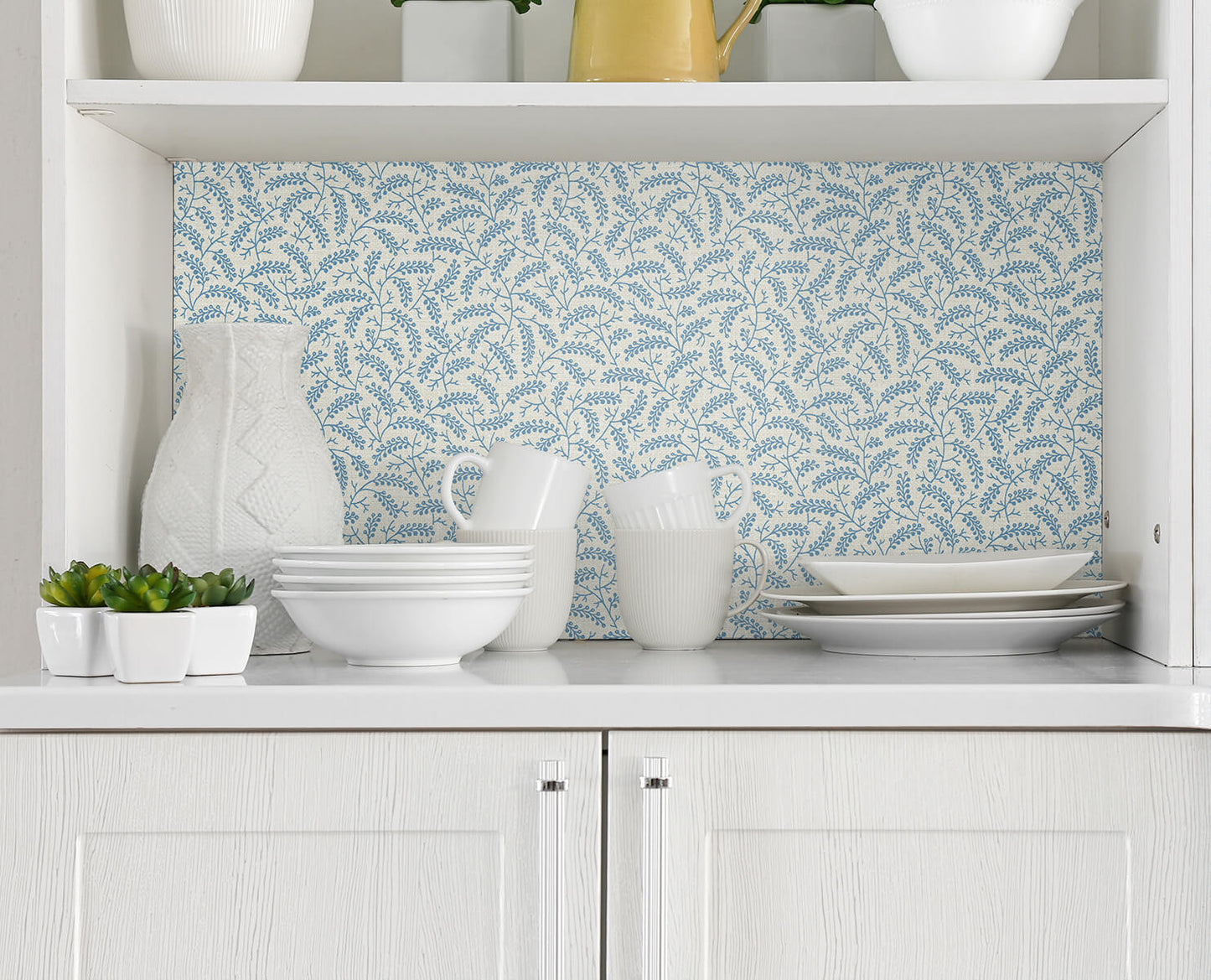 Seabrook French Country Cossette Wallpaper - Bleu Bisque