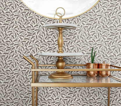 Seabrook French Country Cossette Wallpaper - Hickory Smoke