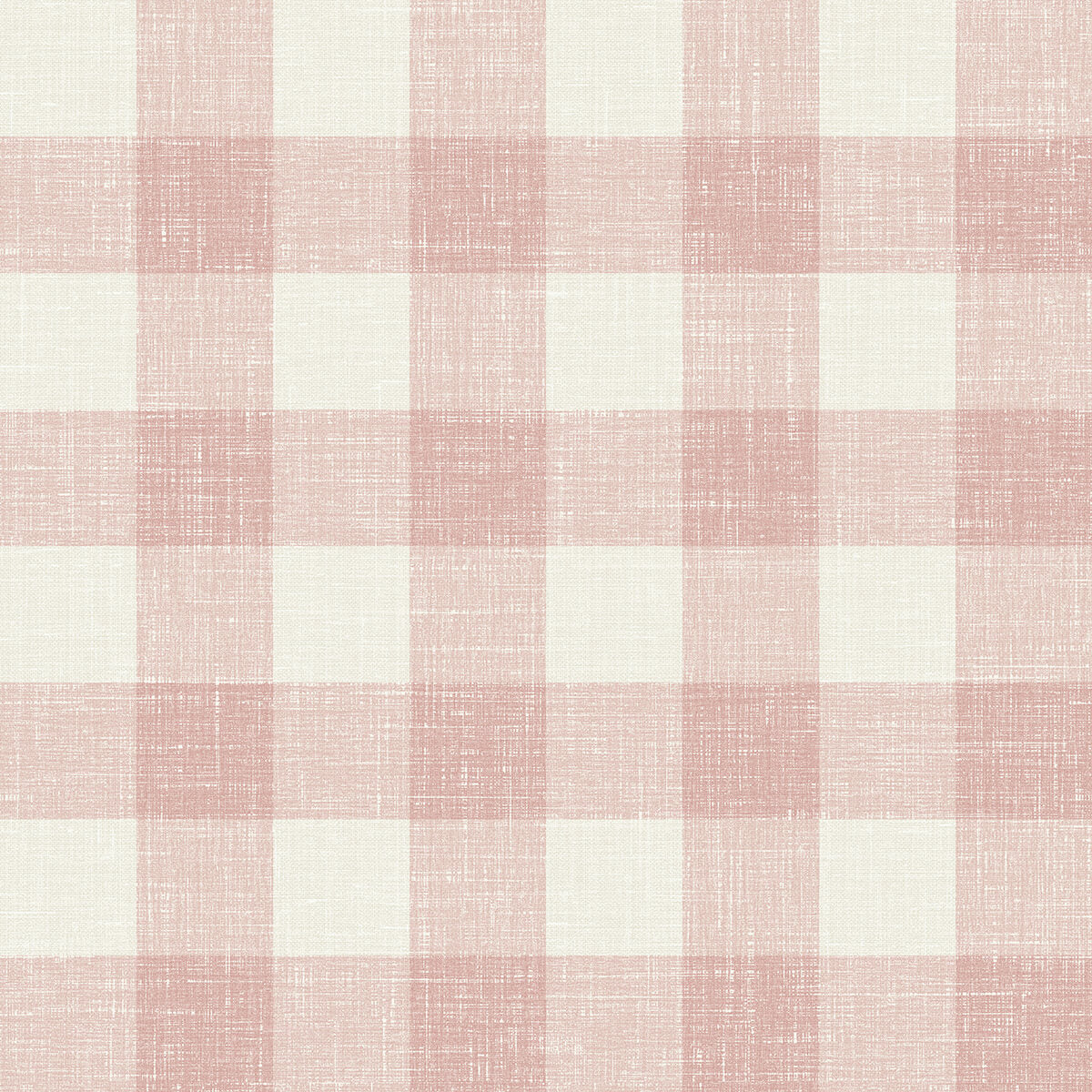 Seabrook French Country Bebe Gingham Wallpaper - Rustic Rouge