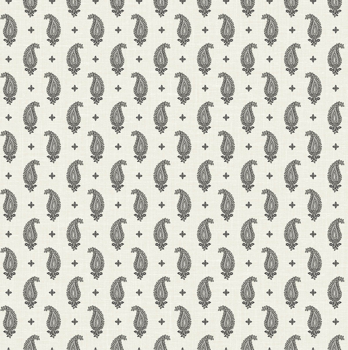 Seabrook French Country Maia Paisley Wallpaper - Poppy Seed