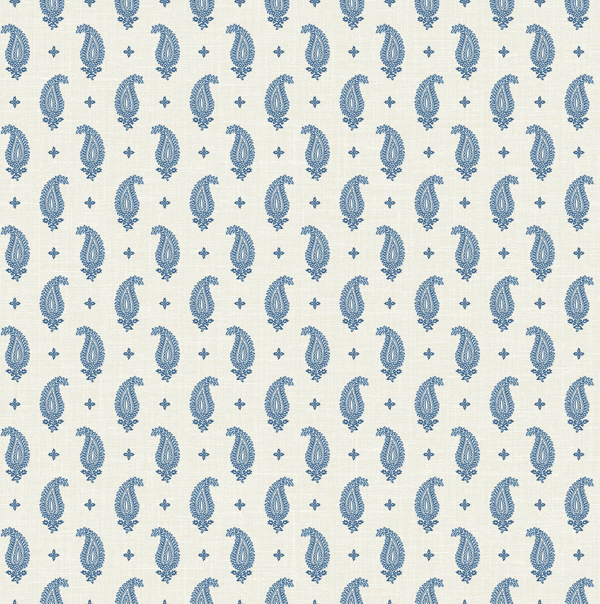 Seabrook French Country Maia Paisley Wallpaper - French Blue