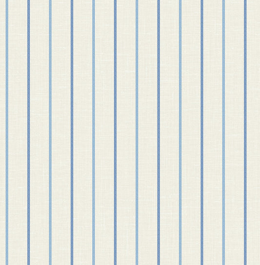 Seabrook French Country Andree Stripe Wallpaper - French Blue & Denim Wash