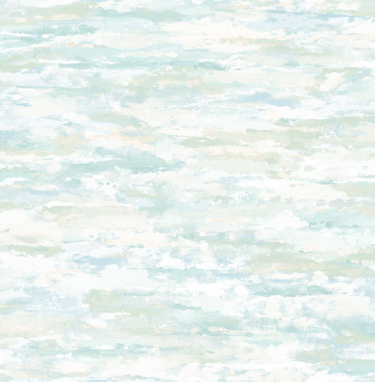 Seabrook French Impressionist Brushstrokes Wallpaper - Blue