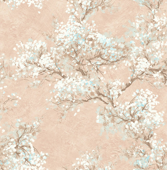 Seabrook French Impressionist Cherry Blossoms Wallpaper - Pink