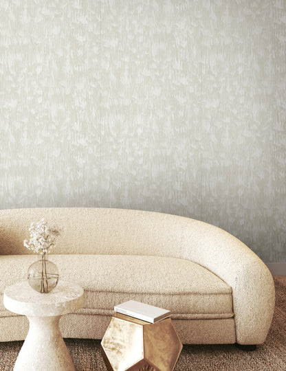 Formations Gilded Plume Wallpaper - Light Cream