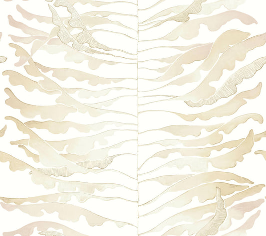 Formations Leaf Column Wallpaper - Taupe