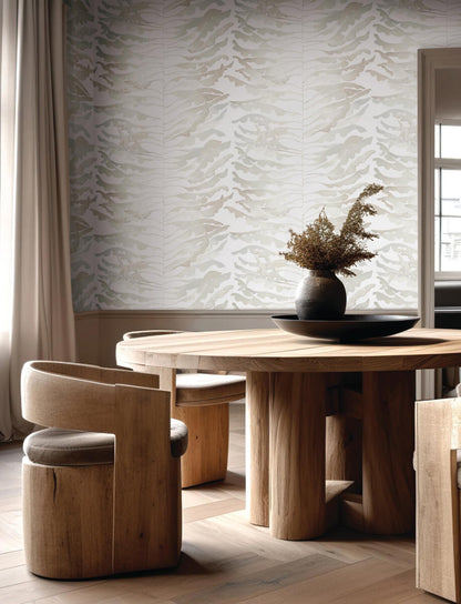 Formations Leaf Column Wallpaper - Neutral