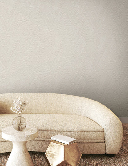 Formations Thatched Chevron Wallpaper - Light Neutral